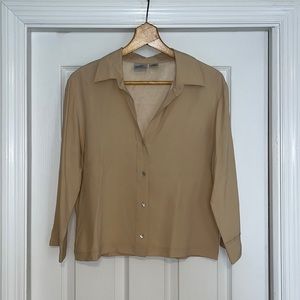 Jacqueline Ferrar - Vintage Silk Button Down Top
